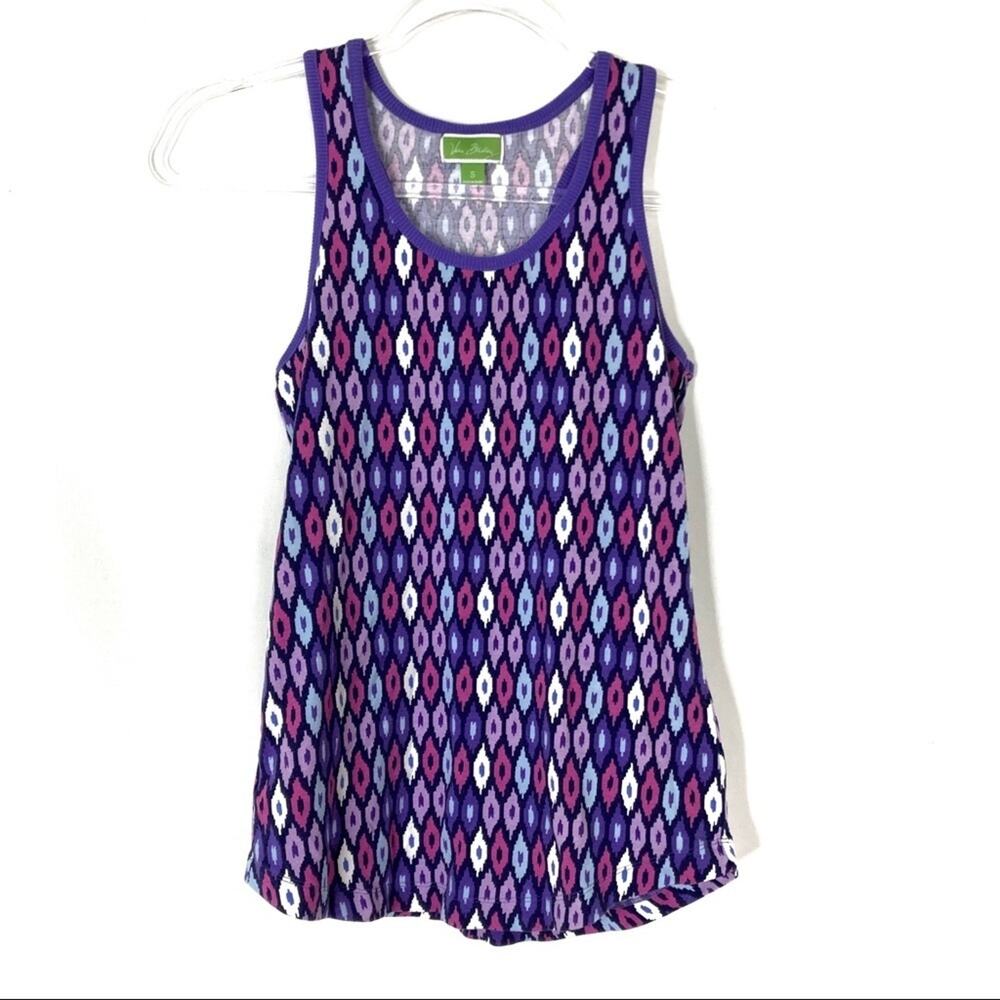 3/$30 Vera Bradley | Purple Diamond Printed Racerback Tank Top S